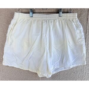 VTG Mens Sz Large Sea Island Activewear White Swim Trunks Shorts